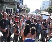 Nude in San Francisco does the Folsom Street Fair 2013 from cfnm street