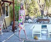 AmberHahn - Pool Play from semi pool in nude and