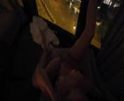 masturbating in public in front of hotel window from sharing wife in hotel