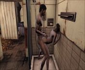 Fallout 4 Charlotte in the bathroom from 3d fallout new vegas taking delilah clothes