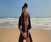 Teen Girl Fingering Shaved Pussy on the Seashore nude beach, Public Outdoor, Solo Mastirbation from all new mare girl sex young masturbation