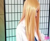 Marin Kitagawa makes Gojo cum on her boobs from anime girl cosplay