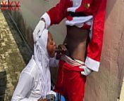 HAPPY CHRISTMAS FUCK WITH SANTA AND SEXY BABE ON HIJAB. PLEASE SUBSCRIBE RED from africa porn pichines sexy s
