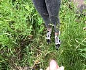 public outdoor blowjob with creampie from shy girl in the bushes - Olivia Moore from bike japan 18