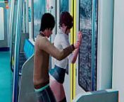 The guy fucks the office lady in the subway l 3D porno game from cina kereta