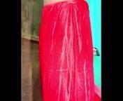 Indian Gay Crossdresser in Red Saree fingering in his ass and pressing his boobs xxx from petlust gay سکسی se