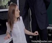Teacher gets his cock buried deep inside a perfect barely from trickyoldteacher