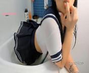 Sexy brunette from taking a bath in her jacuzzi and playing with her pussy and dildo ahegao from 12 school girl bath