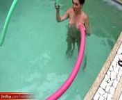 Horny shemale is posing nude poolside stroking her girl cock from deepika padukon fuckdamil shemale nude