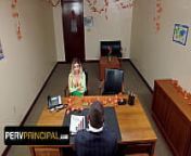 Vivianne Is Back Once More In The Perv Principal&rsquo;s Office, & She Has To Save Her StepDaughter from standing pussy licking in office