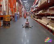 Clown gets dick sucked in The Home Depot from queen rogue clown