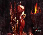 Devil plays with a super hot girl in hell from 3d devil