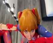 Asuka from Evangelion Deepthroats Cock and Dildo & Passionate Fucks till Cum in Pussy POV from asuka cosplay from evangelion masturbation