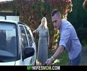 Son-in-law bangs her old pussy outdoors from rometic son in law mom sex