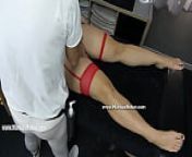 Hot Wife Cheating Husband in Massage Center - Masseur Grinding his Dick on her Leg Fuck her Pussy with Hand and she Liked! from in massage center fucking videow xxx video m4 cone sll sex