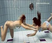 Iva and Paulinka big tits teenis in the pool from czech lesbians lesbian underwater orgy