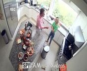 SPYFAM Step Sister Fucked In Kitchen On Thanksgiving from spy masturbating sis