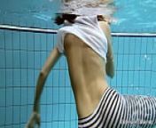 Russian chick kind of shy but hot at the same time from cute indian swimming po