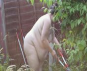 NAKED GARDENING from gym trainer xx