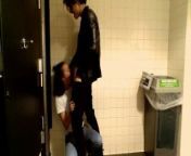 real college slut sucks my cock in the library bathroom from libraby