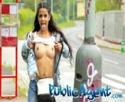 Public Agent Sexy tiny brunette Sandra Soul fucked in public from public agent for money