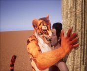 Furry domination animation (tiger suit) from furry compilation