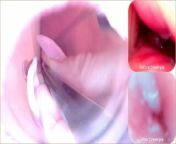 Camera Inside Real Vagina Before & After Creampie - Cervix POV from pregnant vagina