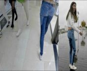 Oops! Katty peed in her jeans in the mall in public! from flash jean