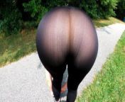 See through leggings in public places - 43yo exhibitionist Sammi Starfish from public pantyhose