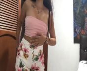 cute Mexican changes her clothes. from bigboobmom