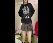 I hope this skirt is appropriate enough for college from sex video sister and