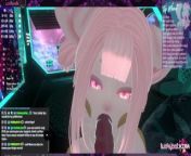 Horny Cat Girl Kira's Sloppy VR Blowjob Compilation from luckycatkira