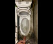 The guy pissed very loudly in the toilet POV 4K from cural