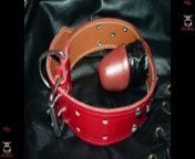 INTRO-Spreadeagle chained & penis gagged slut hard whipping and ass hammering from girl chains