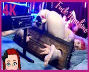 Fucking Machine Fuck Submissive Girl Who Is Locked In Pillory from rdax video sxe