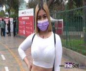 Busty Latina Blanca gets her meat shot from mavija bathroom sex come