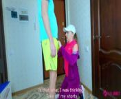 Hot delivery girl suck dick and get fast sex in velour tracksuit! Russian homemade porn with talking from hiporno