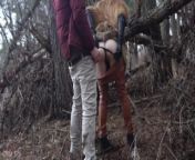 Outdoor sex with redhead teen in winter forest. Risky public fuck - Otta Koi from koi saja
