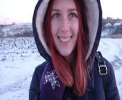 Outdoor Sex in Winter - Made a guy fuck me from zimi