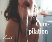 Girlfriend Cumshot and Cumplay Compilation, Huge Loads of Sperm - Lanreta from lanjela