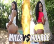 BANGBROS - Battle Of The GOATs: Moriah Mills VS Diamond Monroe from ebony black monroe