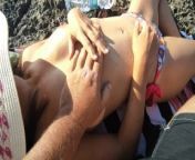 Day 1 public beach, touching pussy in front of people, risky from mx万博体育外围最新充值投注站jpq7 cc hlb