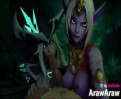 Miss Fortune & Soraka Blowjob (with sound) 3d animation ASMR hentai League of Legends bj from idorana