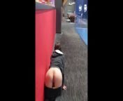 Sneaky Wife Crawls with Her Ass & Pussy Out at Bowling Ally from husband and wife fully naked doind sex
