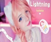 Final Fantasy XIII cute cosplay Lightning FOOT FETISH from lightnion