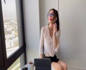 Hot MILF secretary sucks like it's the last time from milky boobs sucking and come out milk hot