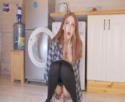 sexy cutie cleans and gets pleasure and fuck from riding the dildo ball porn video at