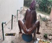 OILED cute ASS Akiilisa legs spread on the chair outside,topless in a thong. FREEBIE from momokun onlyfans topless black thong tease nude video leaked mp4