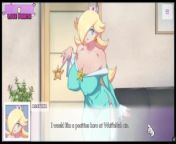 Waifu Hub [PornPlay Parody Hentai game] Rosalina couch casting - Part1 Rosalina wear a slutty bikini from mmarthul bik