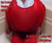 WWM - Massive Chest Red Dress Inflation from vlamodels nudexx wwm